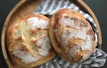 Sourdough bread made with low-maintenance sourdough starter