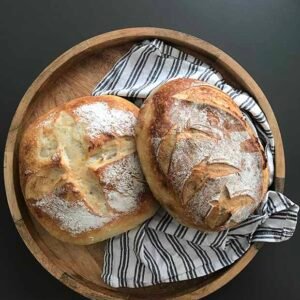 Sourdough bread made with low-maintenance sourdough starter