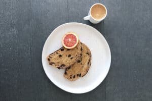 Leanne's spiced sultana BEST no-knead sourdough fruit bread