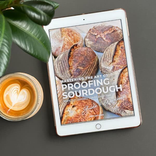 Proofing Sourdough Bread eBook, guide, workbook and Journal. Why sourdough bread is flat. Fix flat sourdough bread.