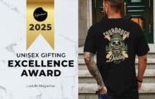 Award best food gift company for foodies by LuxLife UK for 2025. Award includes our foodie shirts, sourdough baking gifts and general food lovers merch.